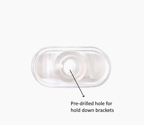 Clear Bottom Rail End Cap for 1" Mini Blinds- 1pc - Picture 3 of 4
