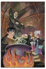 RARE 2000 FRED BODE HARRY POTTER GICLEE PRINT 75/250 WARNER BROS JK ROWLINGS !