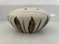 Jersey Pottery Vintage Rose Posy Bowl Vase Brown Green Retro 1970s