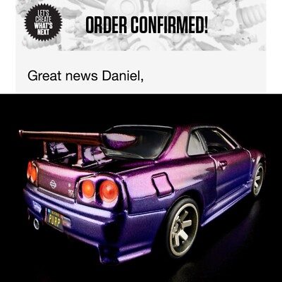🚨CONFIRMED🚨Hot Wheel RLC Nissan Skyline GTR R34 Midnight Purple