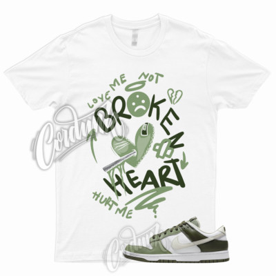 BROKEN T Shirt to Match Dunk Low White Oil Green Cargo Khaki Light Bone Olive 1