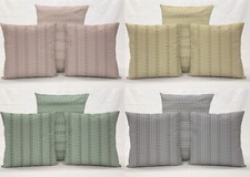 Striped Vines Pillowcase / Pillow Cover Many Sizes  4 Colors Available 