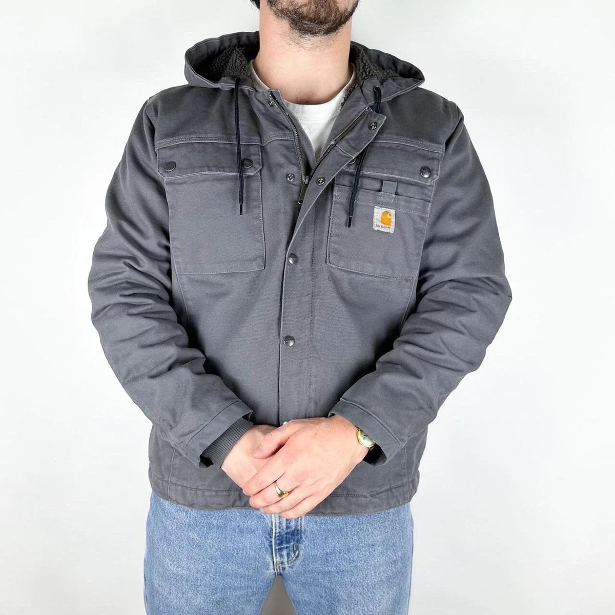 Carhartt sherpa hotsell lined hooded jacket
