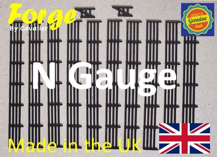 50 Pack of Mixed Colour Fencing Railings N Gauge 1148 Scale Model