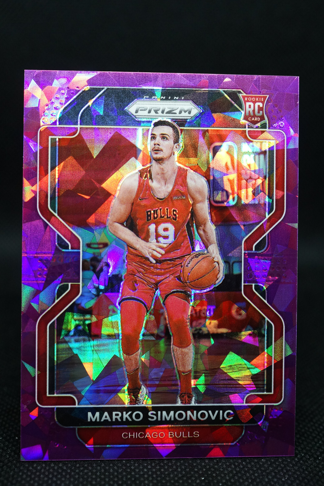 2021-22 NBA Panini Prizm Purple Ice 83/149 Marko Simonovic #166 Rookie RC BULLS