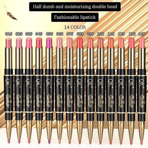 Automatic Double-Ended Lipstick Lip Liner Matte Non-Fading Makeup Set W ha1212 - Picture 2 of 23
