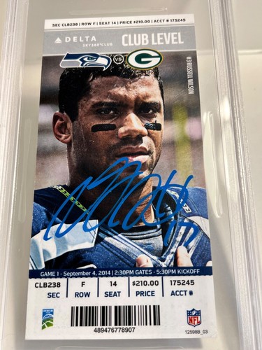 Autógrafo firmado por Davante Adams debut de la NFL talón de boleto completo 9/4/14 PSA ADN Packers - Imagen 2 de 3