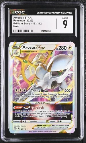 2022 Arceus Vstar 123/172 Holo Brilliant Stars CGC 9 Mint