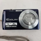 Casio Exilim EX-S200 14.1MP Digital Camera Black Slim Digicam 4x Zoom No Charger