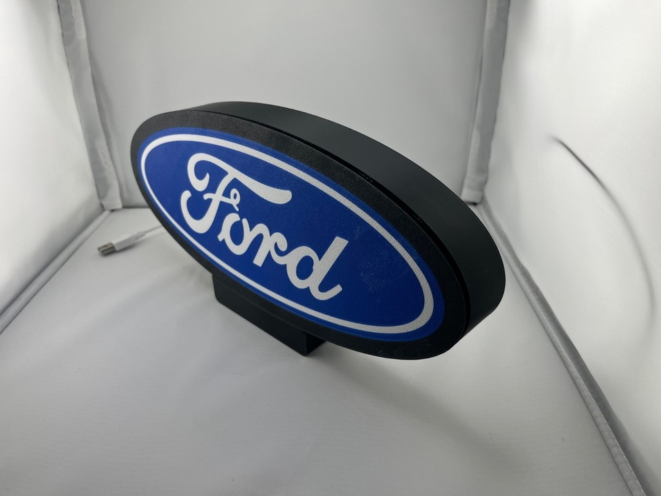 Ford Lighted Sign – Bold with Logo - LED Wall Décor for Garage, Man ...
