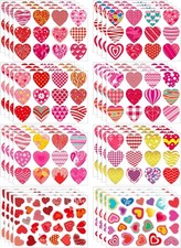 496 PCS Valentine Stickers Set - Cute Heart Stickers for Kids' Crafts Party...