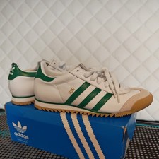 Adidas Rom G44863 White/Green stripe New Uk7.5 EU 41.1/3