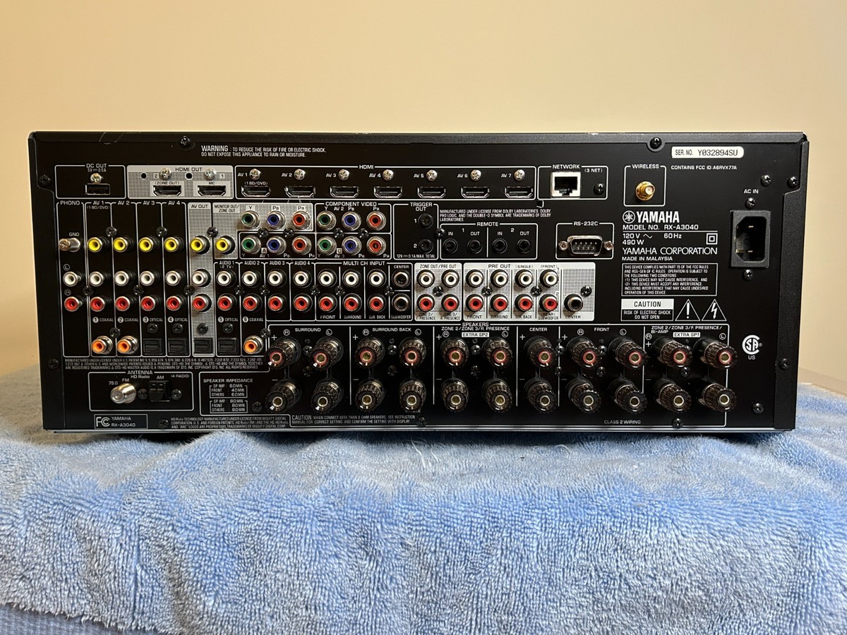 Yamaha AVENTAGE RX-A3040, Power Cord & Original Remote Bundle