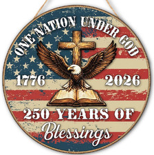 250Th Anniversary Wooden Door Sign, 4Th of July Door Decoration Sign, 250 Years