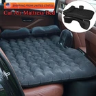 1Set Black Thickened Breathable Leak-Proof Flocked Inflatable Car Air Mattress
