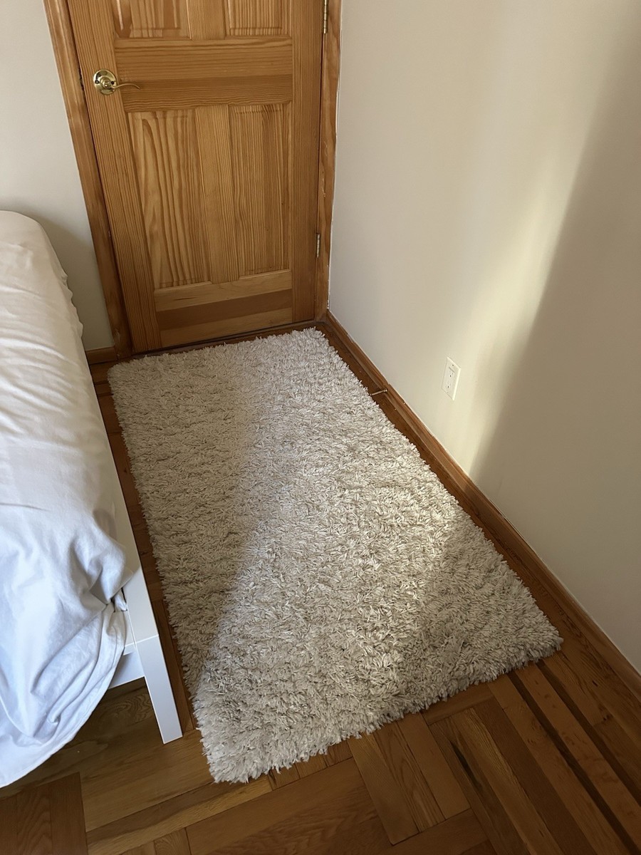 IKEA VOLLERSLEV Fluffy White Rug | eBay