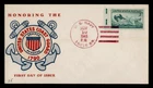 DR WHO 1945 FDC COAST GUARD USS XENIA NAVY SHIP M78273