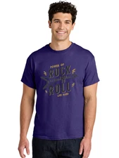 Power-Of-Rock-N-Roll-1 Mens Graphic Tee, 100% Cotton, Casual Summer Wear