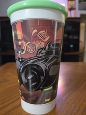 mcdonalds batman returns plastic cup W/disc Lid Batmobile