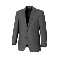 Canali Gray Birdseye Wool Silk Sport Coat Blazer Made in Italy Dual Vent 42R