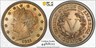 1911 5C PR64 Toned Proof Liberty V Nickel - PCGS Gold Shield - Rainbow Toning Philadelphia Liberty