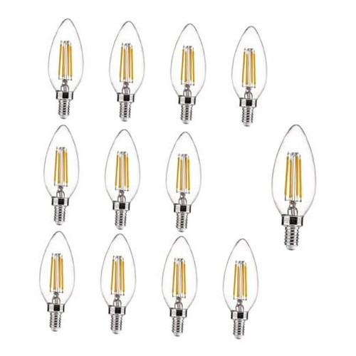 Chandelier Light Bulbs, 60W Equivalent Candelabra Bulb, E12 LED Bulb 2700K