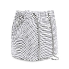 Women's Evening Bag- Upgraded Size Full Rhinestones Bucket Bag Shining Bag Sh...