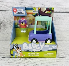 Bluey Granny Car with Janet Toy Figure Playset Grannies Vehicle Pack New