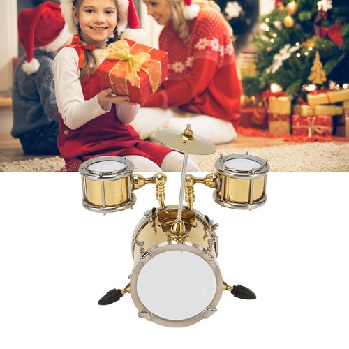 Miniature Drum Set Replica Musical Instrument Model Mini Drum Set Dollhouse EUJ - Picture 6 of 23