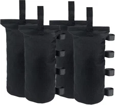 Heavy Duty Weight Bags(150LBS) for Pop up Tent, Set of 4, Black(Without Sand)