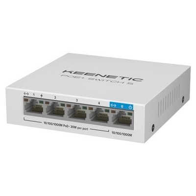 Keenetic Netzwerk Switch 5 Ports PoE+ Weiß KN 4610 01 EU Gigabit (1000Base-TX)
