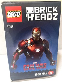 Lego Brick Headz Marvel IRON MAN 6 Building Toy 41590 BrickHeadz Box Manual 