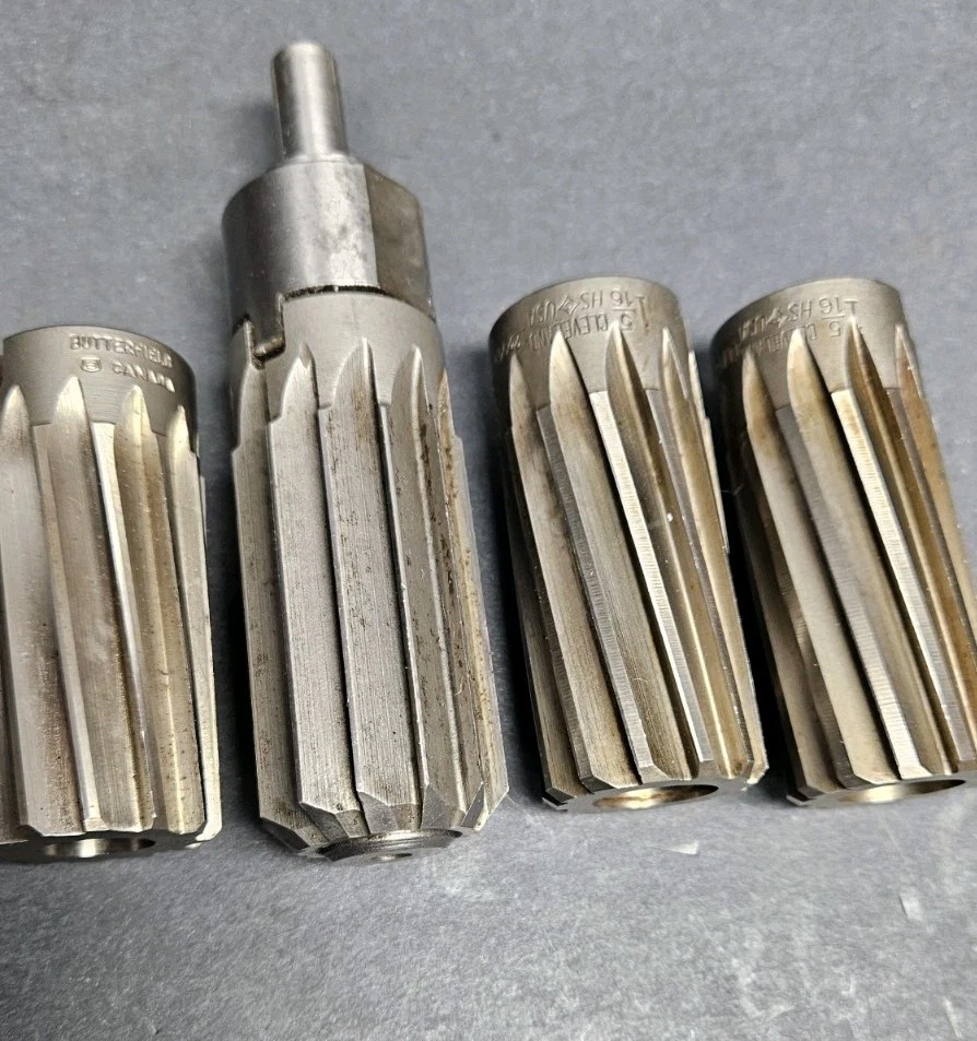 6pc Shell Reamer & Arbor Lot 1⅜" 1-5/16" 1-9/32" HSS RH Cut Machinist Tool - Image 4 of 4