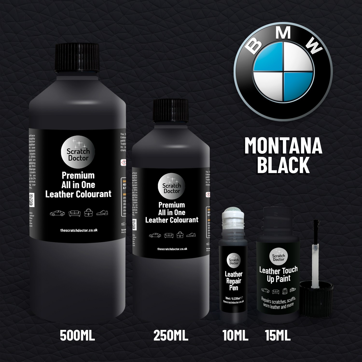 Pintura Reparación Cuero BMW 70+ Colores | Tinte Recolor para Asientos de Coche e Interior