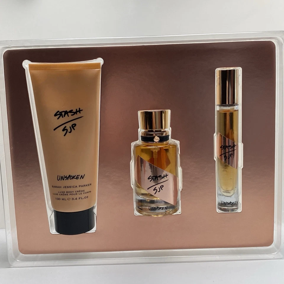 Stash SJP Unspoken BodyCreme 3.4floz, EDP Spray 1.0floz, EDP Roller 0.34floz NOVO - Imagem 3 de 4