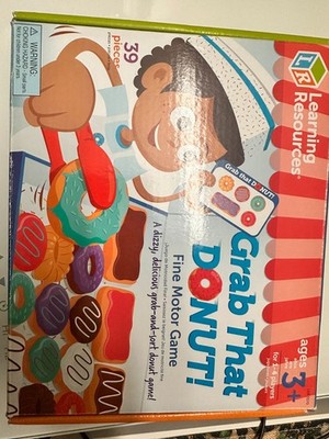 Learning Resources Grab That Donut! Fine Motor Skills Board Game - Open Box