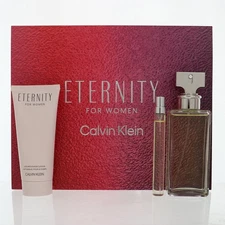Eternity by Calvin Klein Gift Set for Women 3 Piece Gift Set - 3.3 Oz Eau De