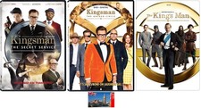 THE KINGSMAN TRILOGY, SECRET SERVICE, GOLDEN CIRCLE,  KING'S MAN 3 DVD SET NEW