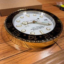 Luxury GMT Wall Clock - Gold Colorway | Exclusive | Metal Frame 14 Inch