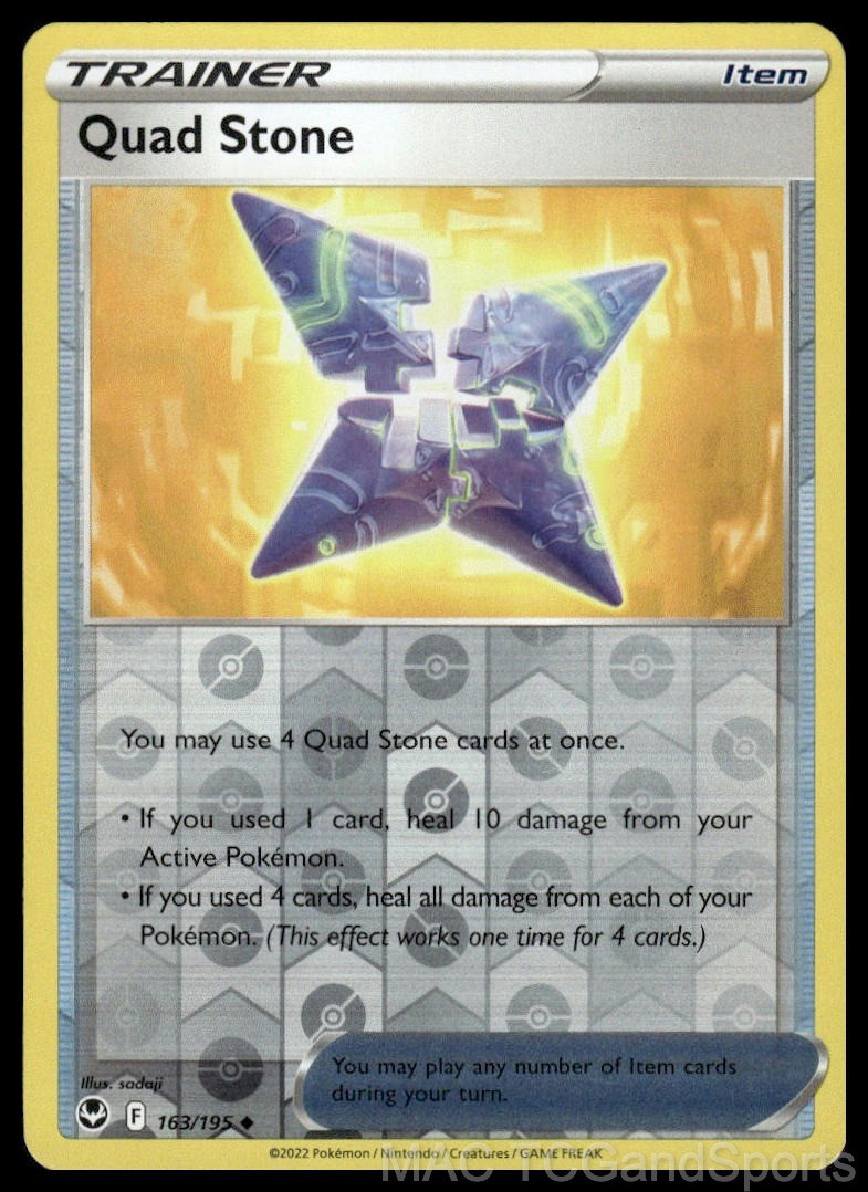 Quad Stone 163/195 Reverse Holo Silver Tempest Pokemon TCG NM
