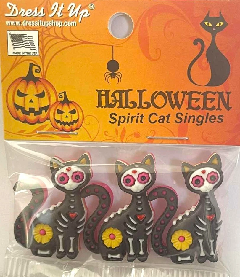 Dress It Up Buttons - HALLOWEEN PUMPKINS BATS SPIDERS FANTASY FAIRY - 55 options - Image 2 of 4