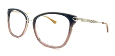 NEW NICOLE MILLER NICE C01 BROWN GRADIENT AUTHENTIC EYEGLASSES 57 - 17 - 140