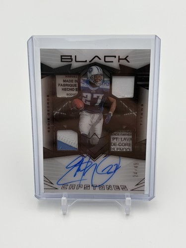 2024 Eddie George Panini Black Capstones Quad Tag Patch Auto /49 Card #CAP-EGE