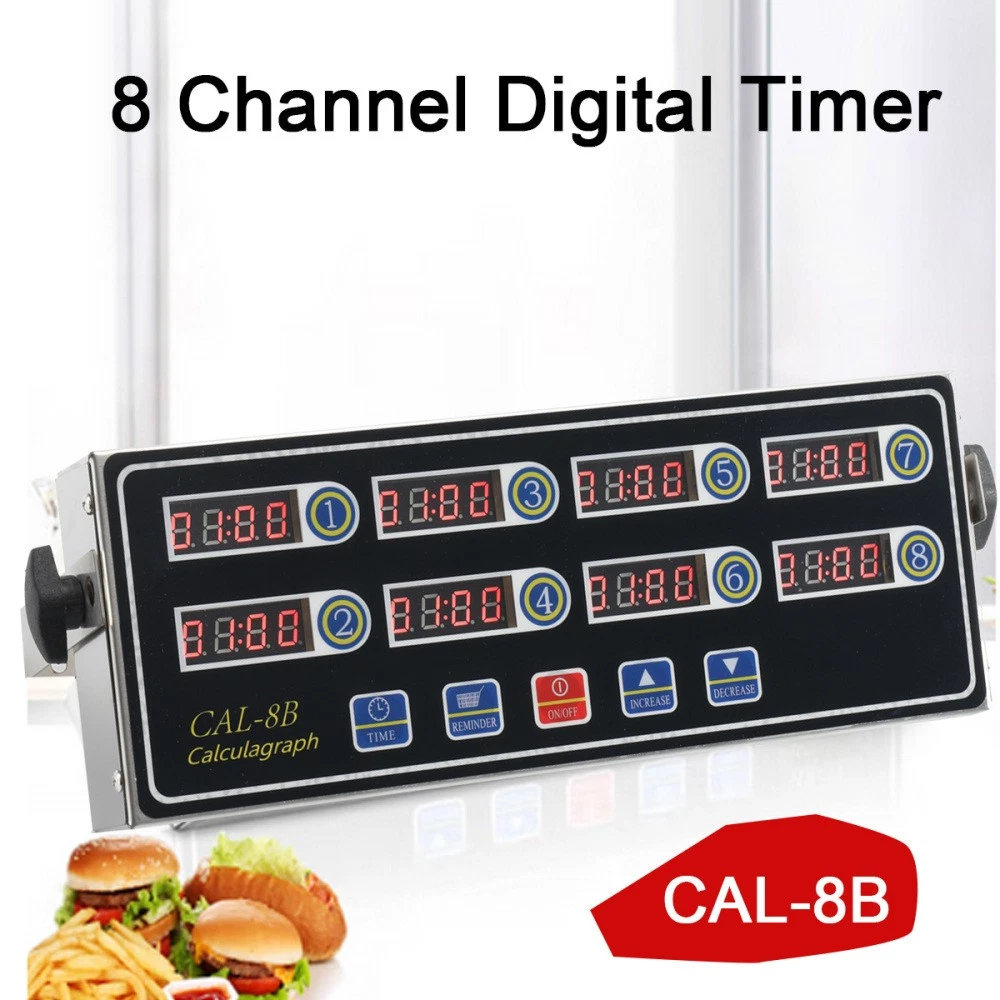 Commercial Kitchen Timers Digital Kitchen Timer 8 Channel for Cooking Timer
Opens in a new window or