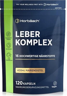 HORBAACH Leber Komplex mit Mariendistel, Cholin, Artischockenextrakt, Löwenzahn, 120 Stk
