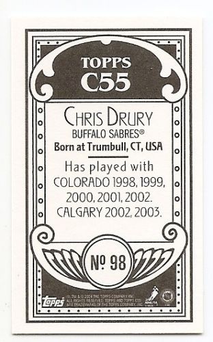 03/04 TOPPS C55 MINIS TOPPS C55 BACK Hockey (#1-155) U-Pick From List - Picture 22 of 41