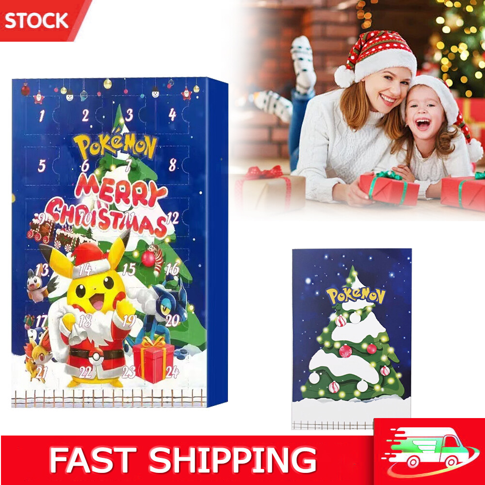 2024 Christmas Pikachu Figure 24 Days Countdown Advent Calendar Kids Funny Gift