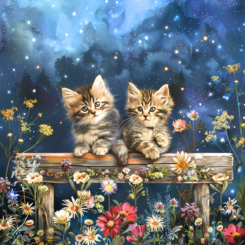 Kit de banco de madera de pintura de diamantes 5D a rayas para gatitos
