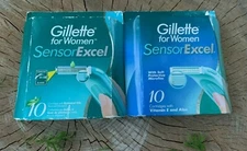 20 Gillette Sensor EXCEL WOMEN'S Shaver Razor Blade Refill Cartridges OPENED BOX