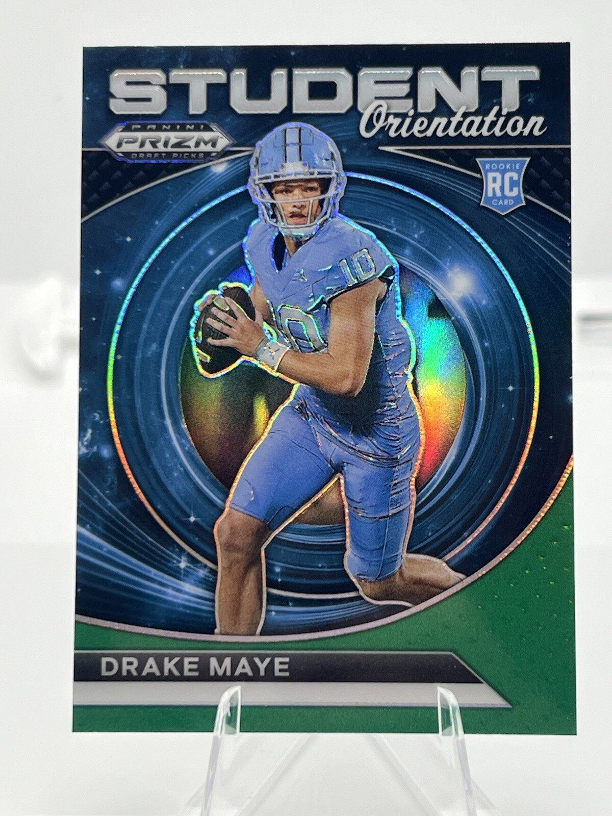 2024 Drake Maye Prizm Draft Picks Football Student Orientation #SO-DM Green RC